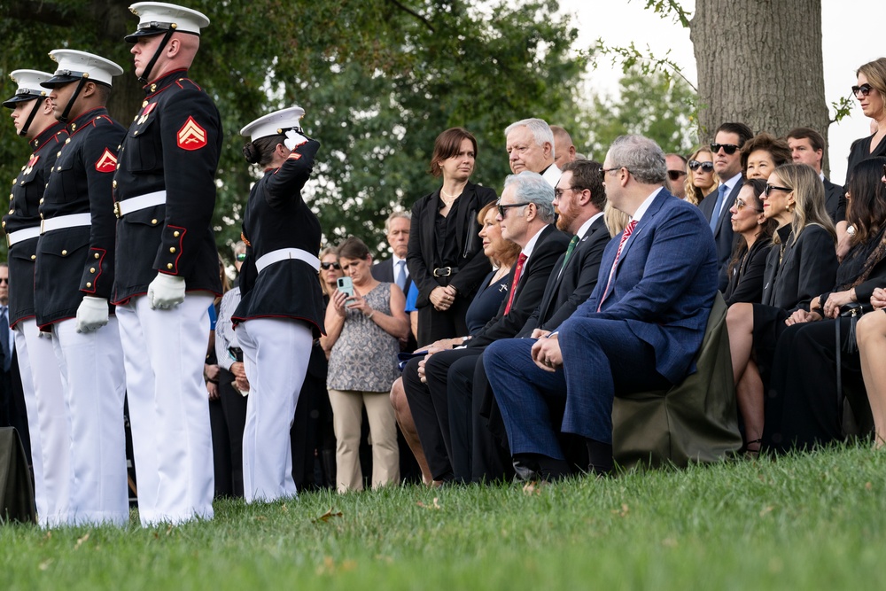 Military Funeral Honors are Conducted for U.S. Marine Corps Capt. Frederick Smith in Section 34