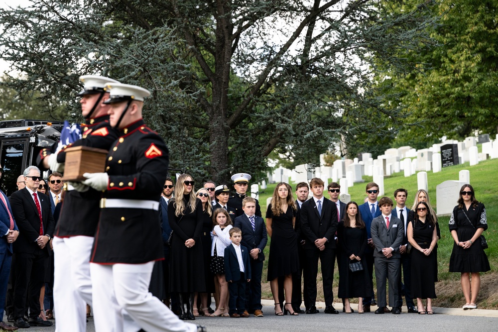 Military Funeral Honors are Conducted for U.S. Marine Corps Capt. Frederick Smith in Section 34
