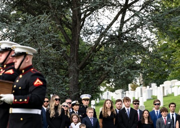 Military Funeral Honors are Conducted for U.S. Marine Corps Capt. Frederick Smith in Section 34