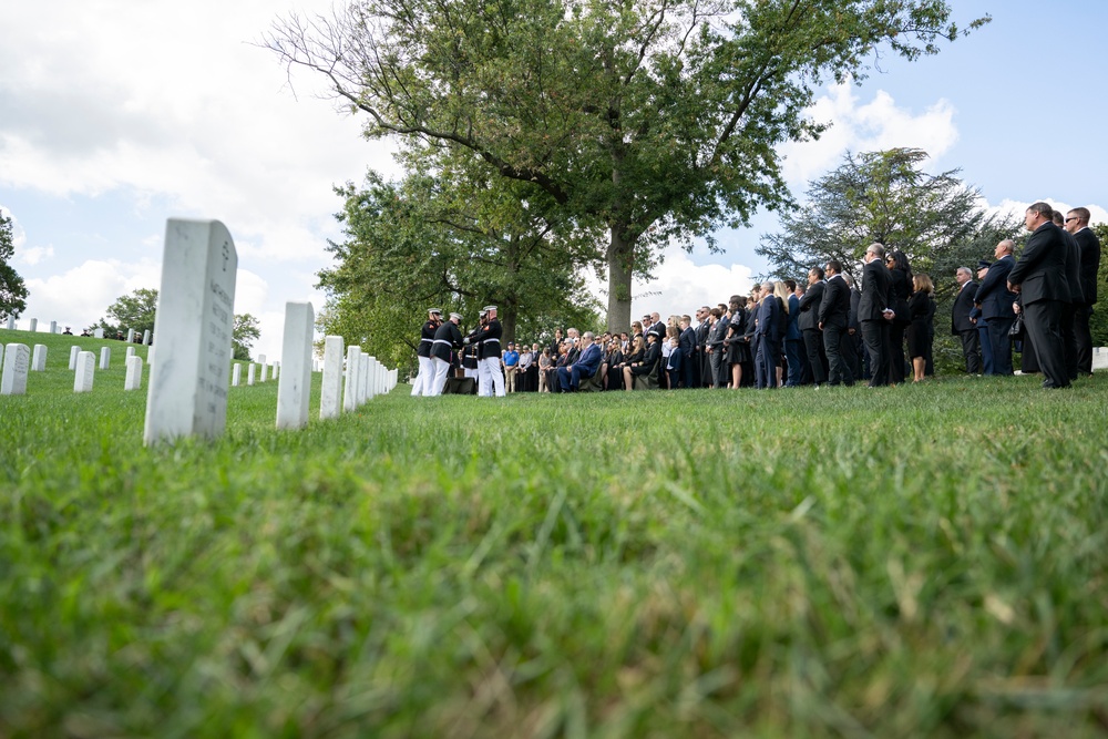 Military Funeral Honors are Conducted for U.S. Marine Corps Capt. Frederick Smith in Section 34