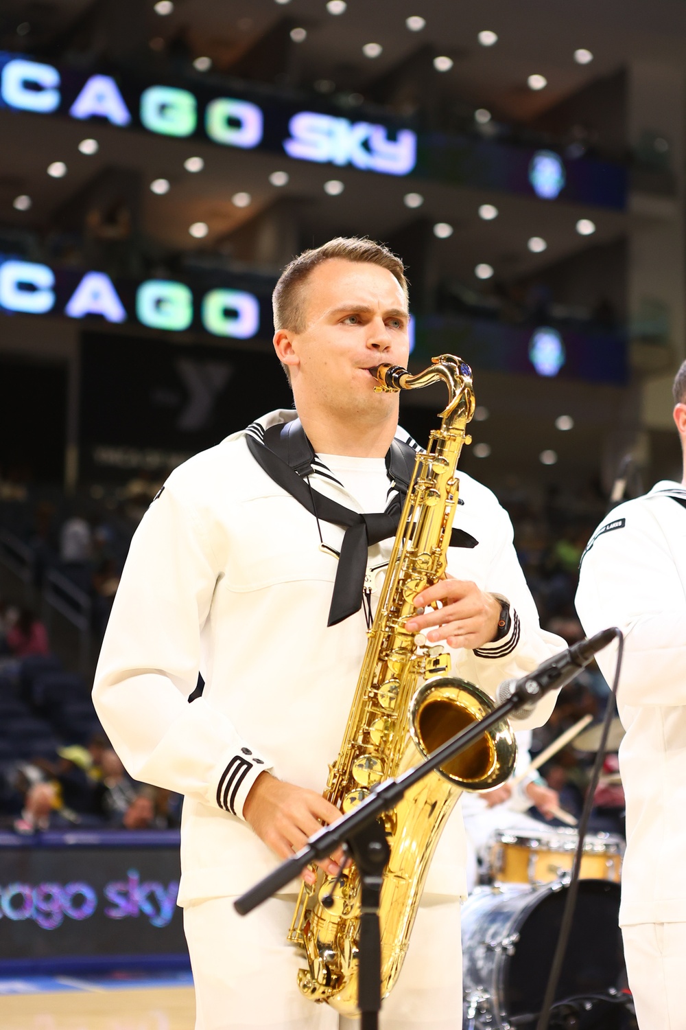 Navy Band Great Lakes Performs at WNBA