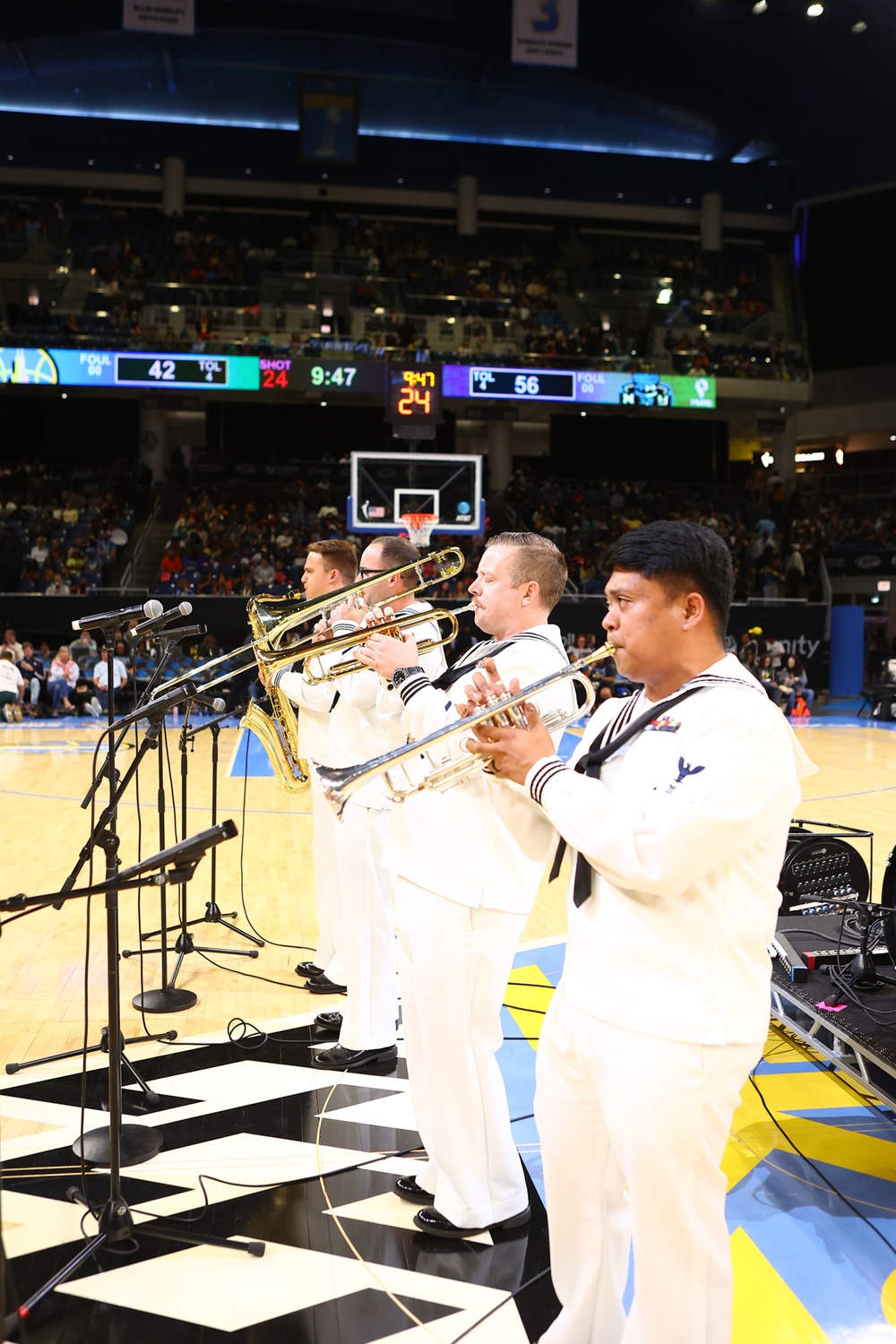Navy Band Great Lakes Performs at WNBA