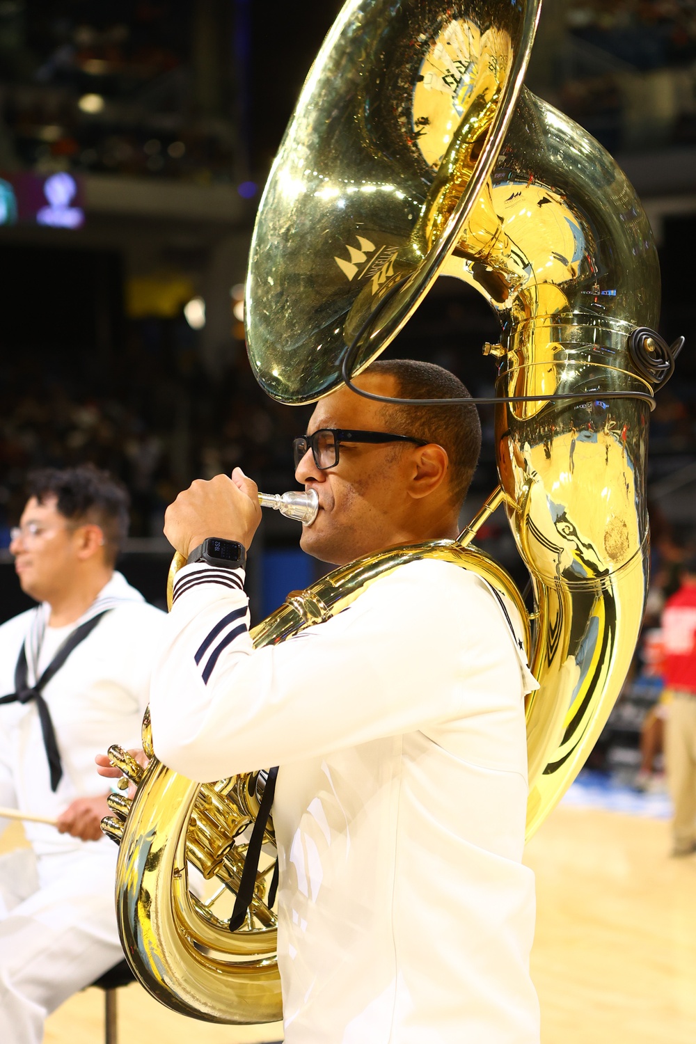 Navy Band Great Lakes Performs at WNBA