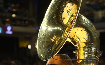 Navy Band Great Lakes Performs at WNBA