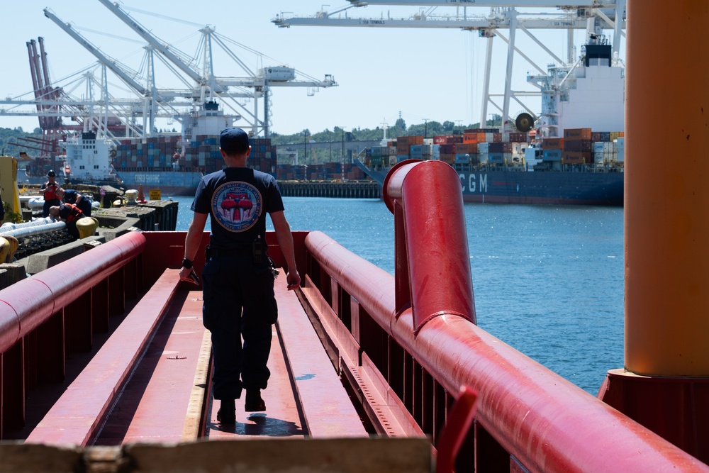 U.S. Coast Guard Cutter Storis departs Seattle