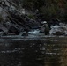 U.S. service members and German soldiers conduct stream crossing exercises during Mountain Medicine 3-25 