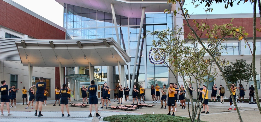 NMRTC Annapolis Assistant Command Fitness Leaders Lead Command with Recovery Drills