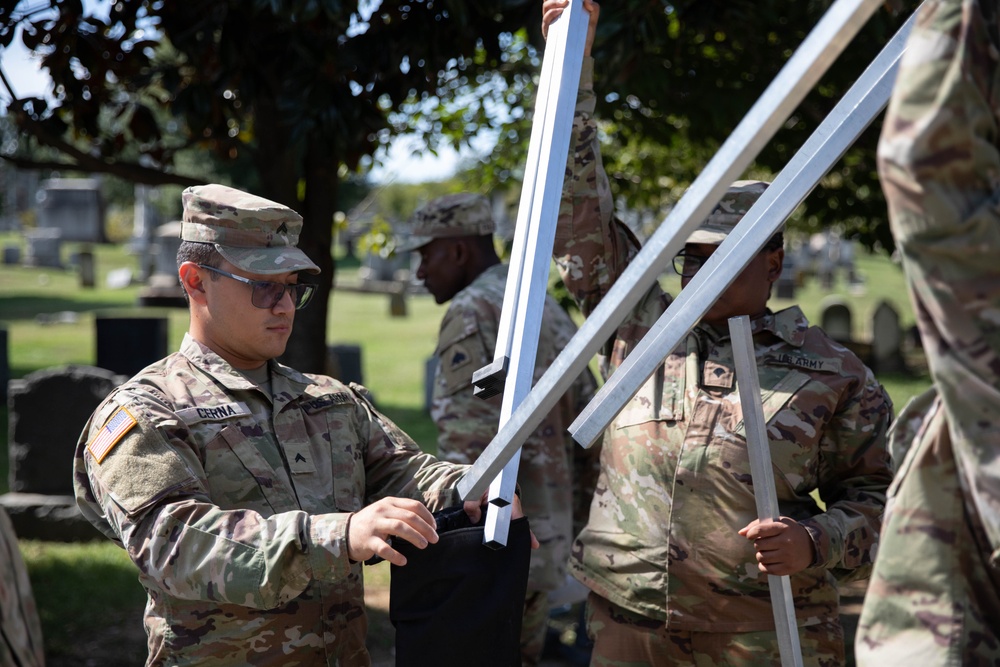 U.S. Service Members with the District of Columbia National Guard Help Volunteers at Special Olympics