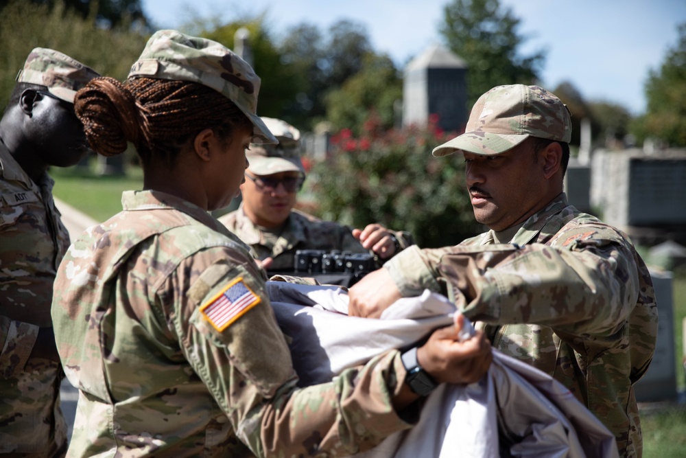 U.S. Service Members with the District of Columbia National Guard Help Volunteers at Special Olympics