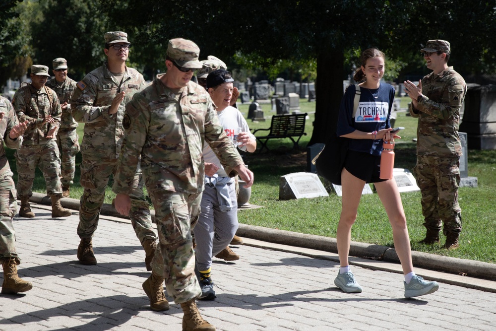 U.S. Service Members with the District of Columbia National Guard Help Volunteers at Special Olympics