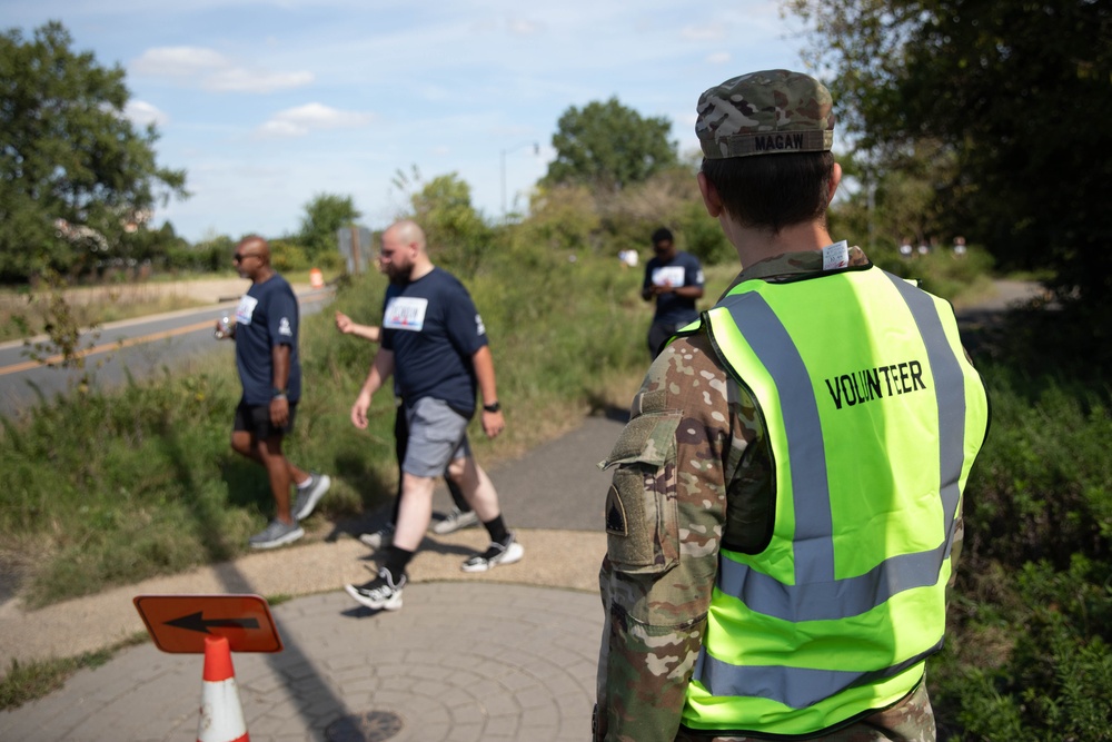 U.S. Service Members with the District of Columbia National Guard Help Volunteers at Special Olympics