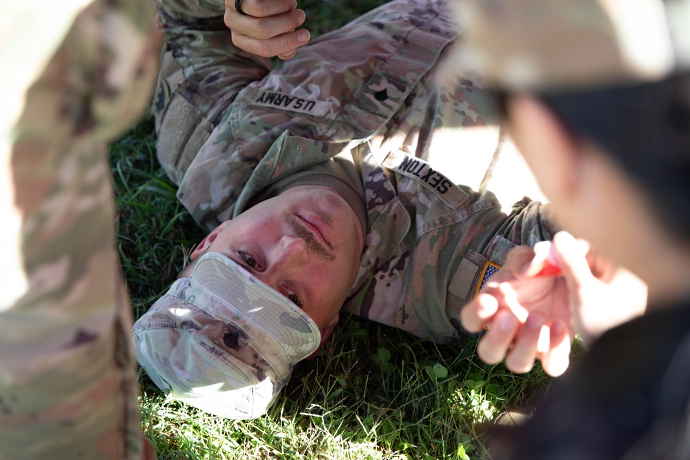 U.S. Service Members with the District of Columbia National Guard Help Volunteers at Special Olympics