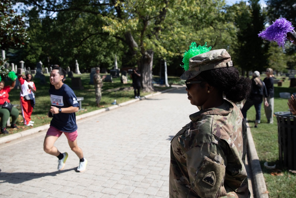 U.S. Service Members with the District of Columbia National Guard Help Volunteers at Special Olympics