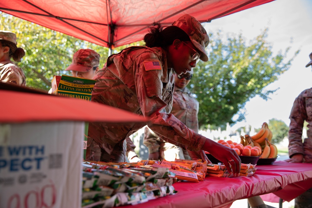 U.S. Service Members with the District of Columbia National Guard Help Volunteers at Special Olympics