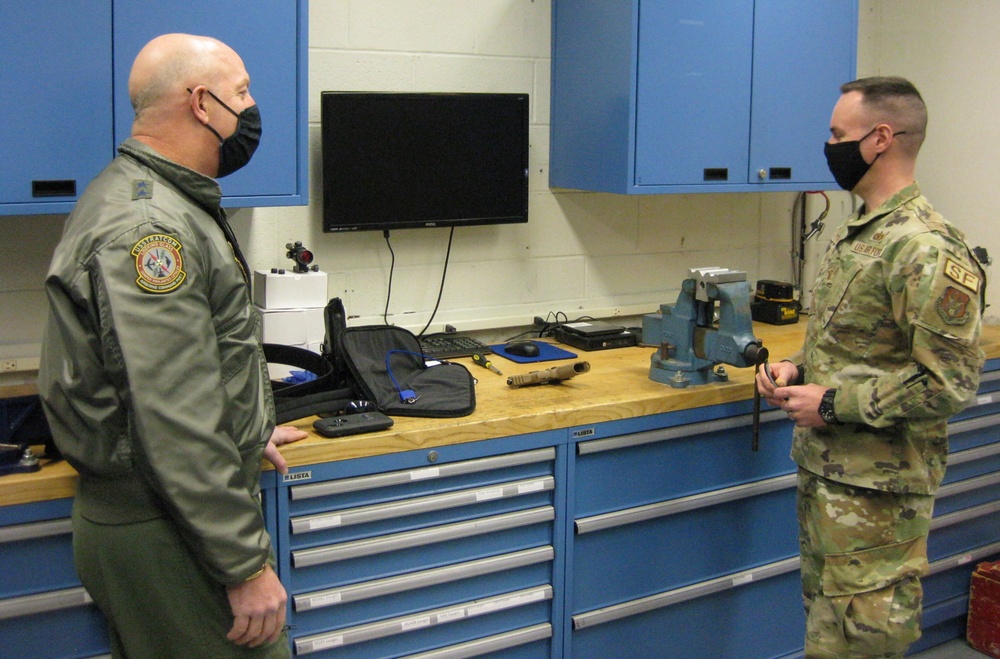 General visited Westover to complete his annual small arms qualification