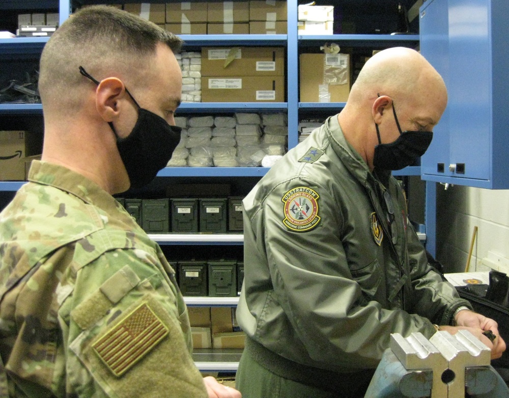 General visited Westover to complete his annual small arms qualification