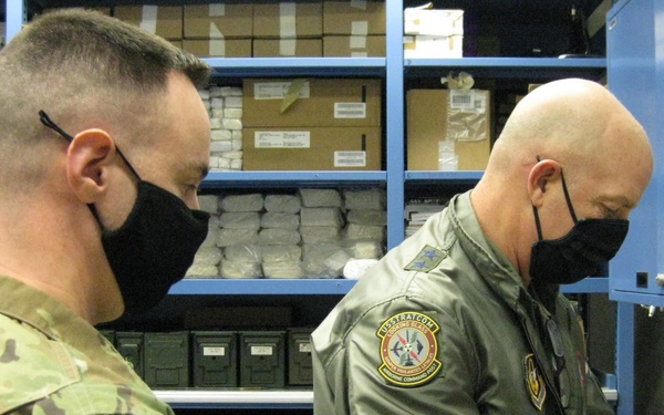 General visited Westover to complete his annual small arms qualification
