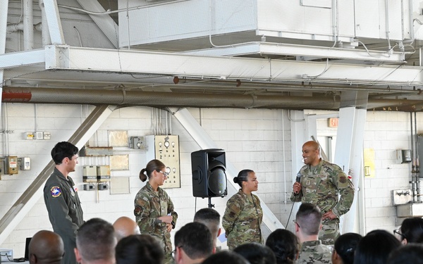 Command Chief Birk Leads 433rd AW Enlisted All Call