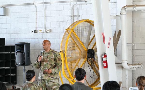 Command Chief Birk Leads 433rd AW Enlisted All Call