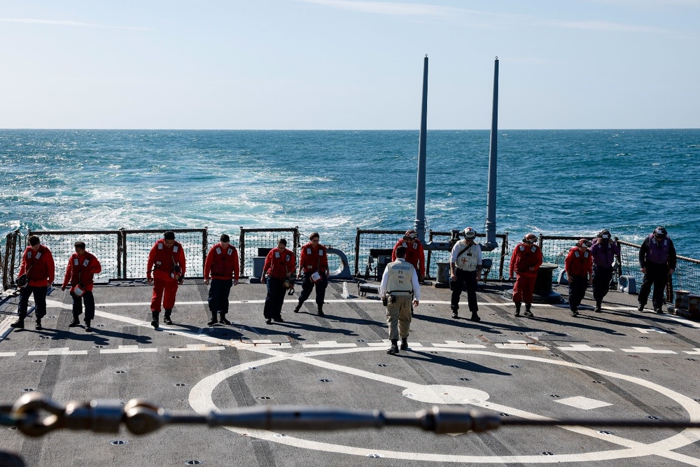 Flight Operations onboard USS Gonzalez (DDG 66)