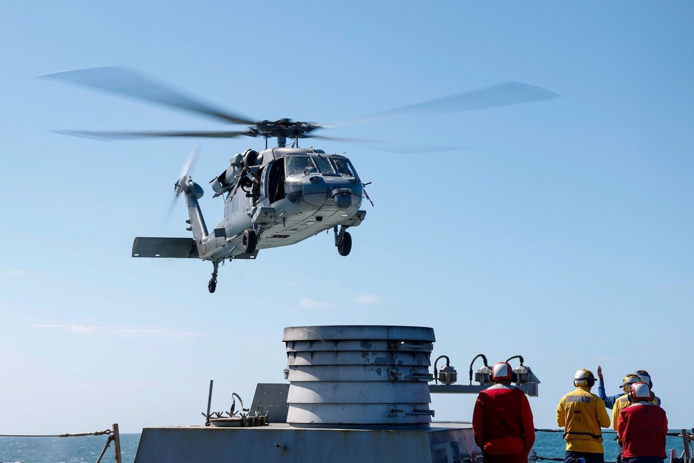 Flight Operations onboard USS Gonzalez (DDG 66)