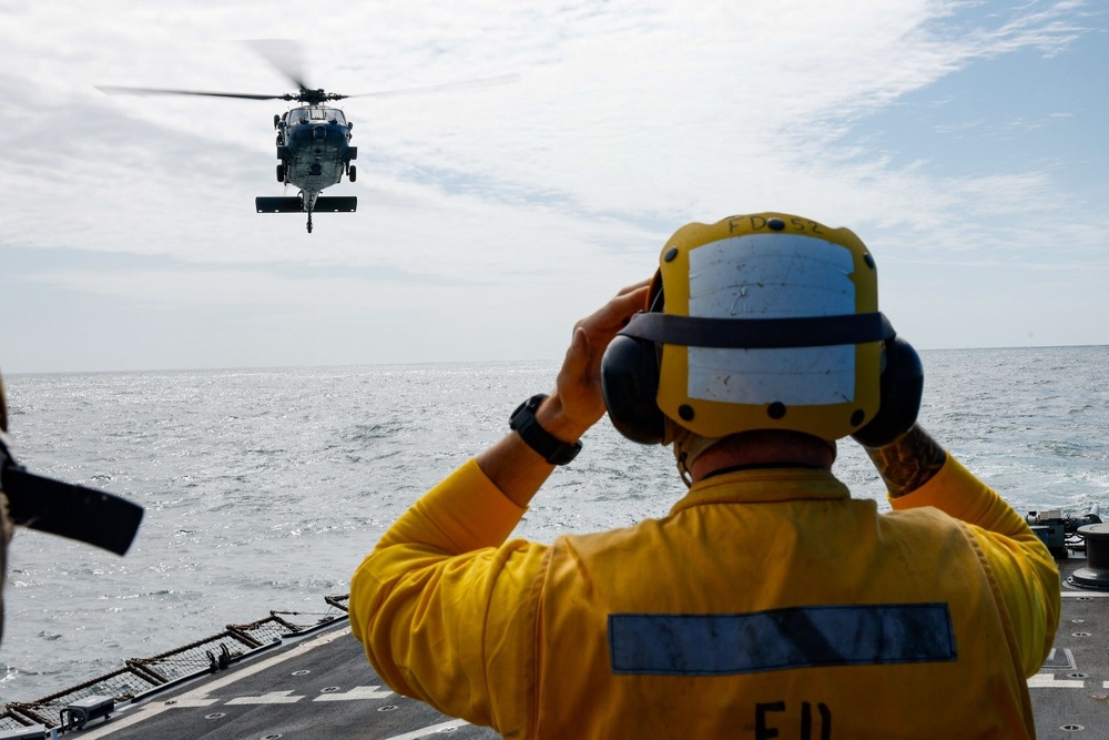Flight Operations onboard USS Gonzalez (DDG 66)