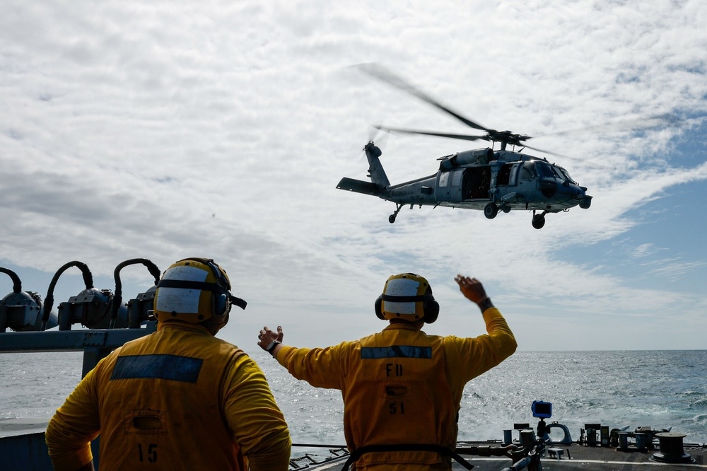 Flight Operations onboard USS Gonzalez (DDG 66)