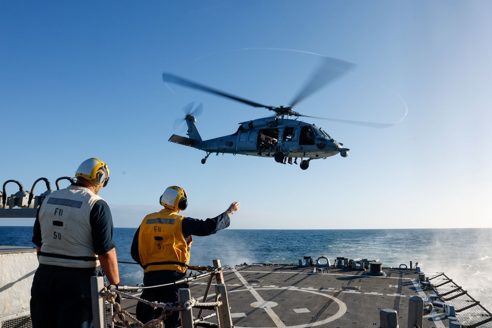 Flight Operations onboard USS Gonzalez (DDG 66)