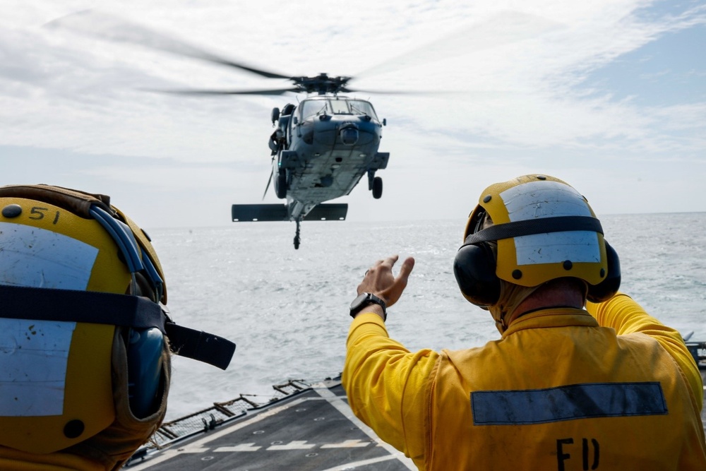 Flight Operations onboard USS Gonzalez (DDG 66)
