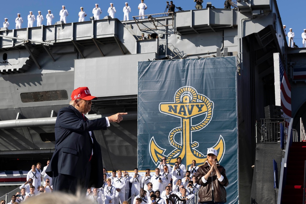 Trump Visits Naval Station Norfolk