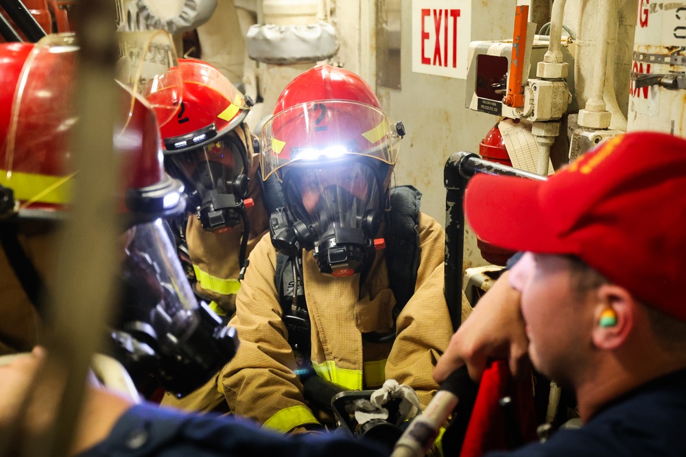 Main Space Fire Drill aboard USS Paul Ignatius (DDG 117)