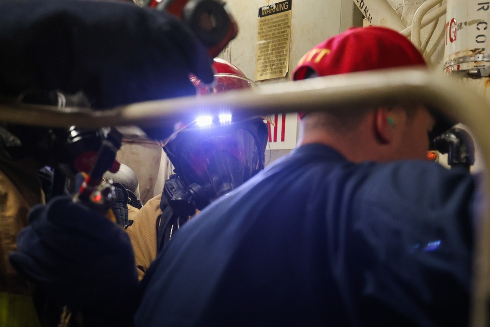 Main Space Fire Drill aboard USS Paul Ignatius (DDG 117)