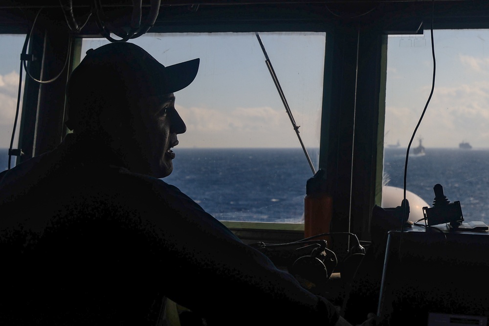 USS Paul Ignatius (DDG 117) joins the Gerald R. Ford (CVN 78) Carrier Strike Group through the Strait of Gibraltar