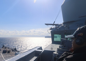 USS Paul Ignatius (DDG 117) joins the Gerald R. Ford (CVN 78) Carrier Strike Group through the Strait of Gibraltar
