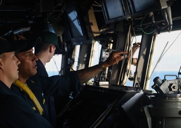 USS Paul Ignatius (DDG 117) joins the Gerald R. Ford (CVN 78) Carrier Strike Group through the Strait of Gibraltar