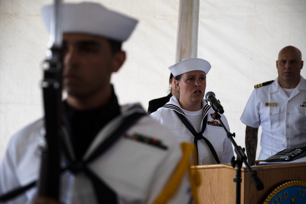 U.S. Naval Forces Europe and Africa Band on the USS Mount Whitney (LCC 20)