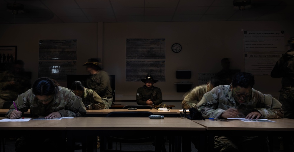 278th ACR Troopers Complete Classroom Land Navigation Exam During Spur Ride