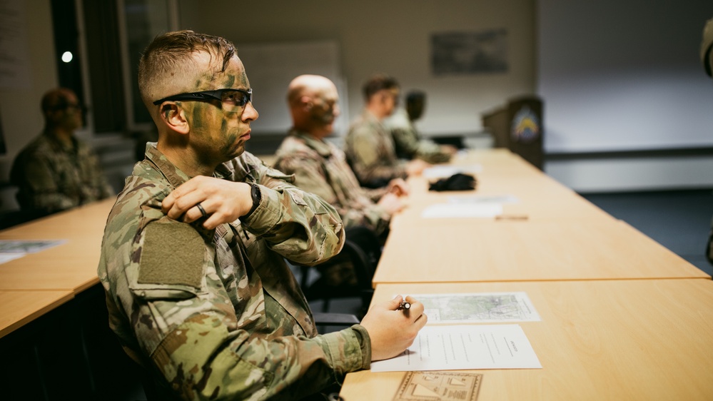 278th ACR Troopers Complete Classroom Land Navigation Exam During Spur Ride