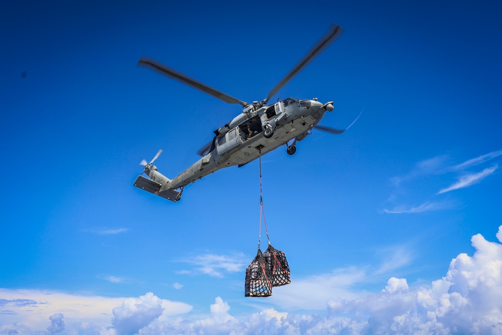USS Iwo Jima Conducts Replenishment at Sea