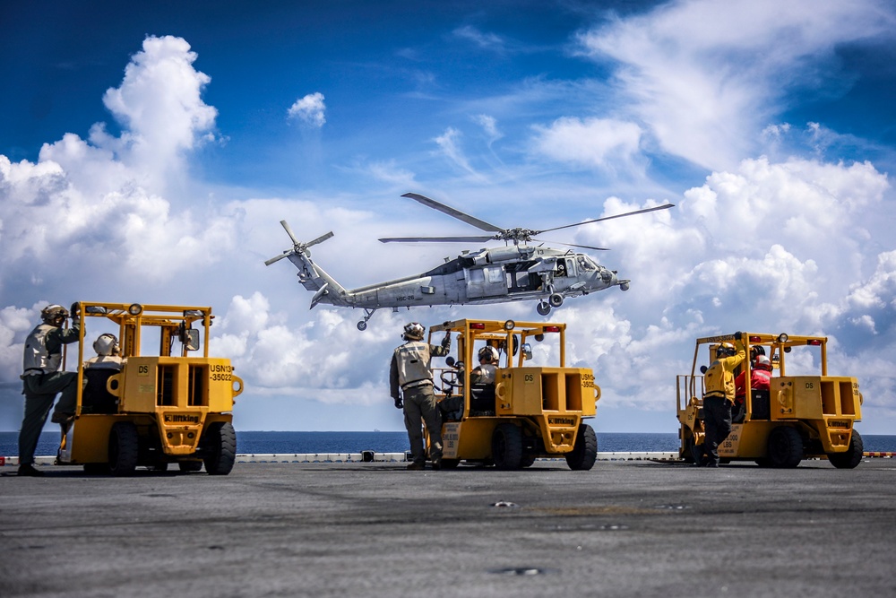 USS Iwo Jima Conducts Replenishment at Sea