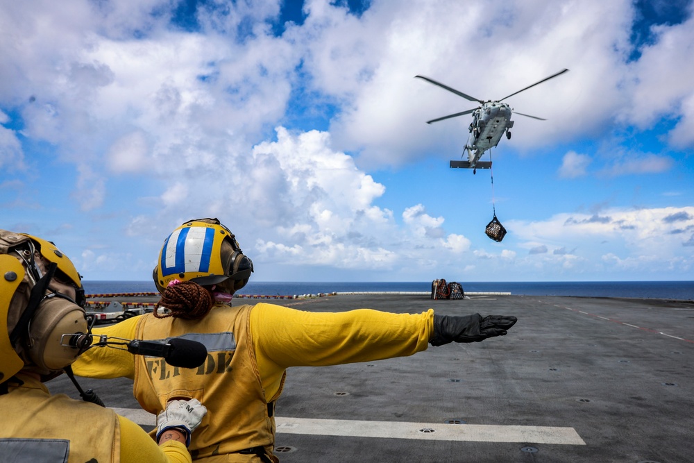 USS Iwo Jima Conducts Replenishment at Sea