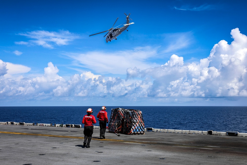 USS Iwo Jima Conducts Replenishment at Sea