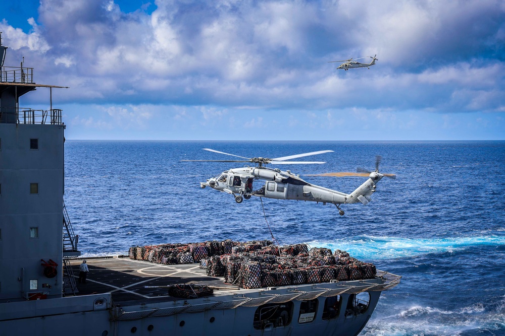 USS Iwo Jima Conducts Replenishment at Sea