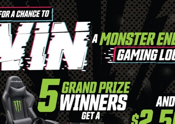 Nearly $22,000 in Prizes Up for Grabs in Monster Energy Gaming Lounge Sweepstakes
