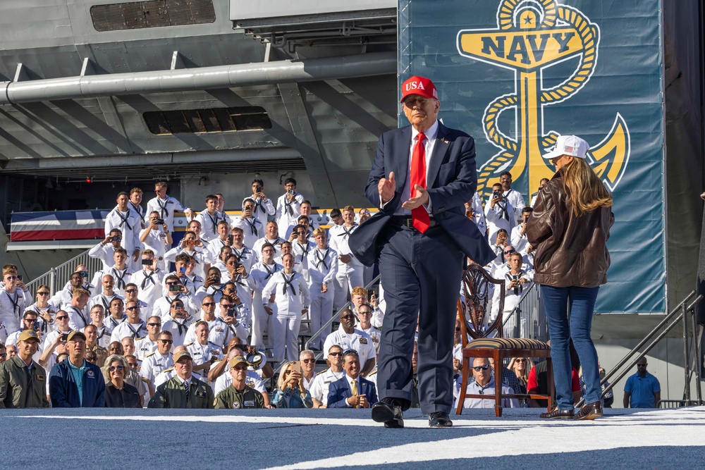 Trump Visits Naval Station Norfolk