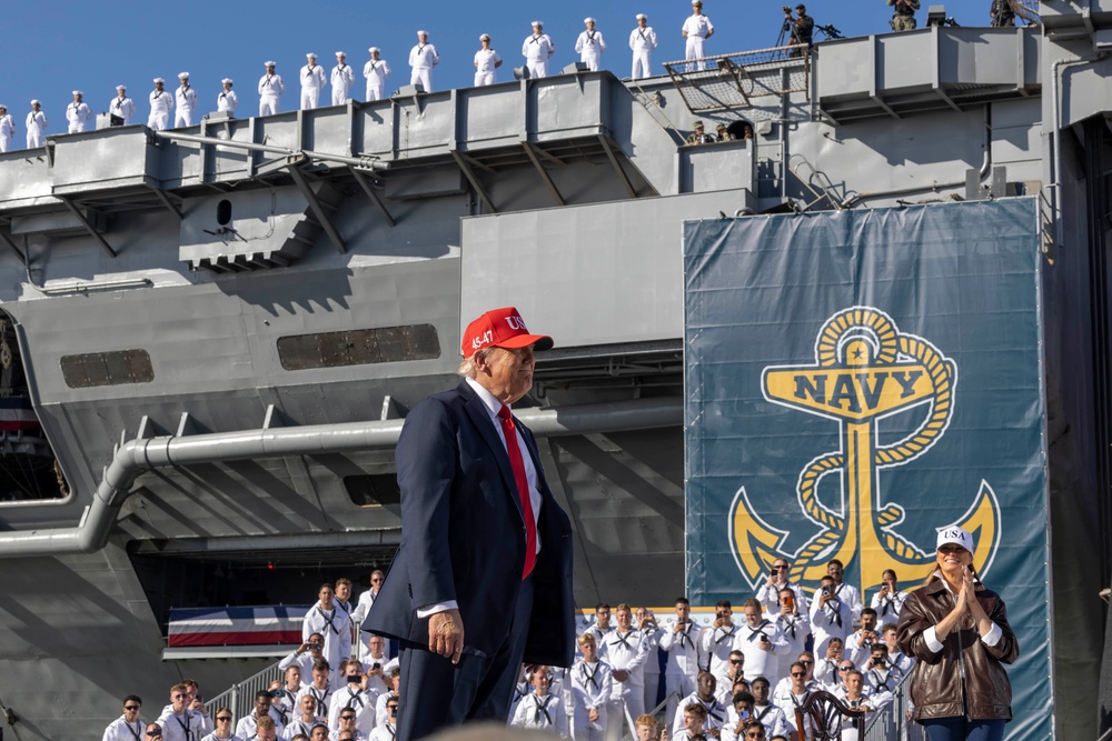 Trump Visits Naval Station Norfolk