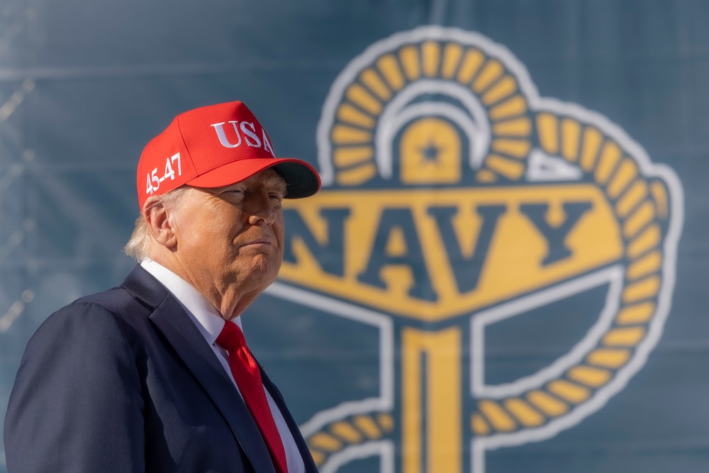 Trump Visits Naval Station Norfolk