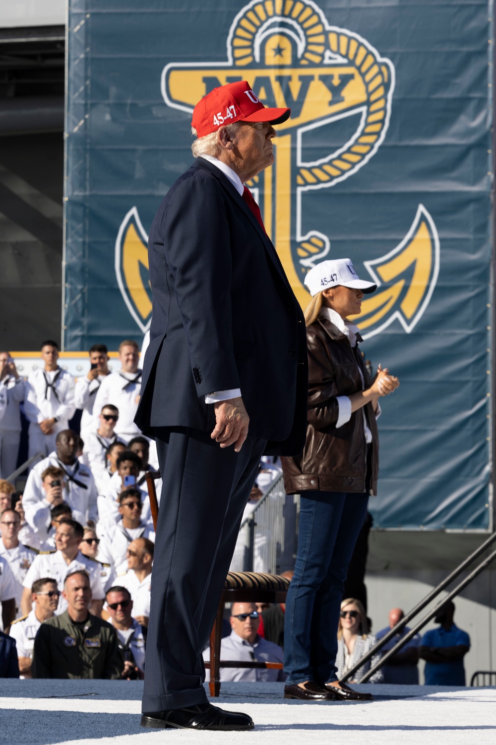 Trump Visits Naval Station Norfolk