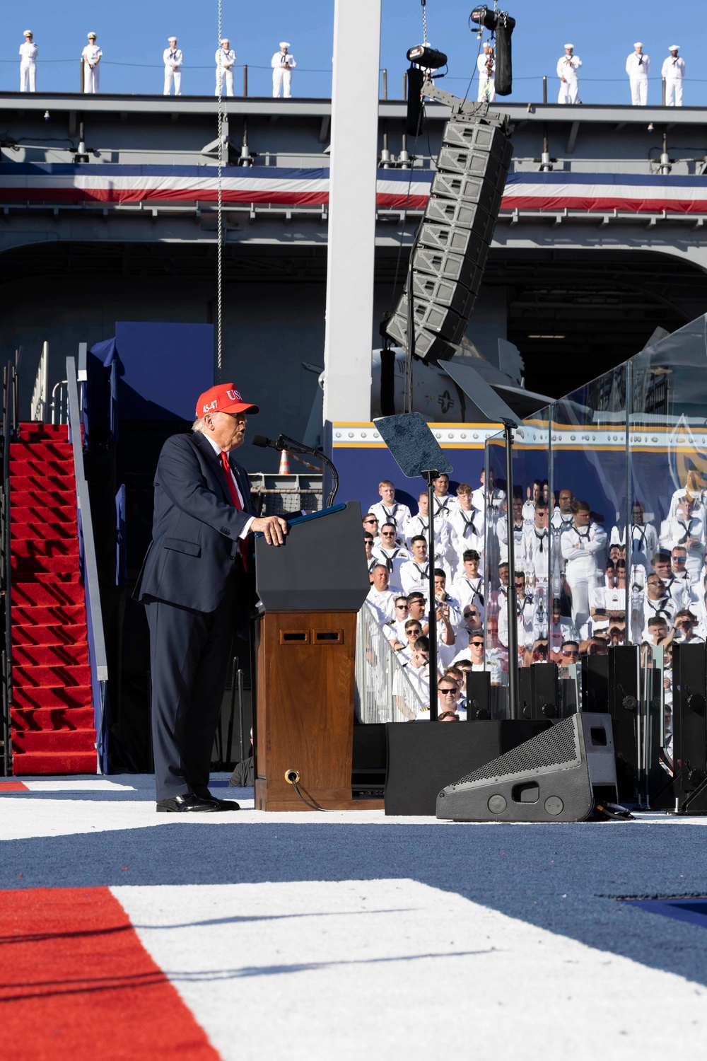 Trump Visits Naval Station Norfolk