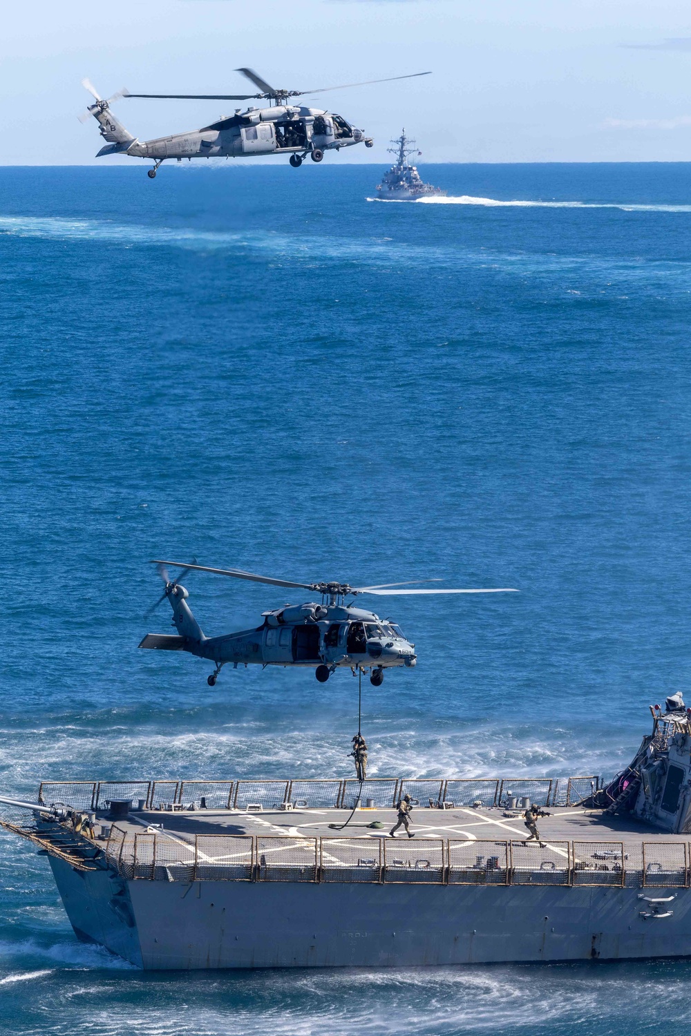 USS George H.W. Bush hosts President Donald J. Trump and First Lady Melania Trump during the Titans of the Sea Presidential Review celebrating the Navy’s 250th birthday.